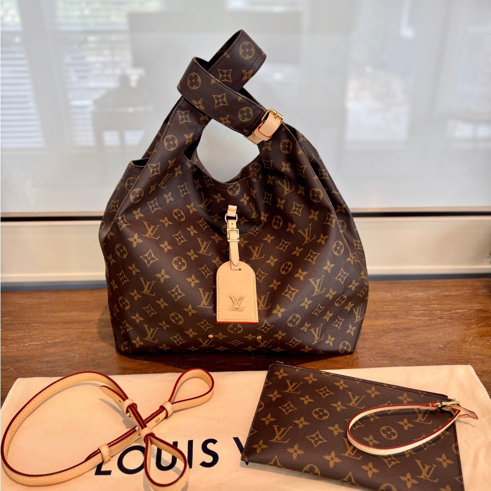 Louis Vuitton Brown Monogram Hobo Bag Atlantis GM